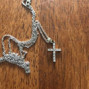 Silver cross necklace